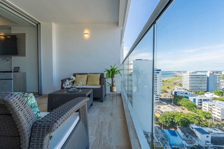 Suite moderna piso 15 amanecer espectacular CB1535