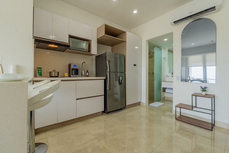 Stylish loft piso 9 con balcón y vista ciudad CB937