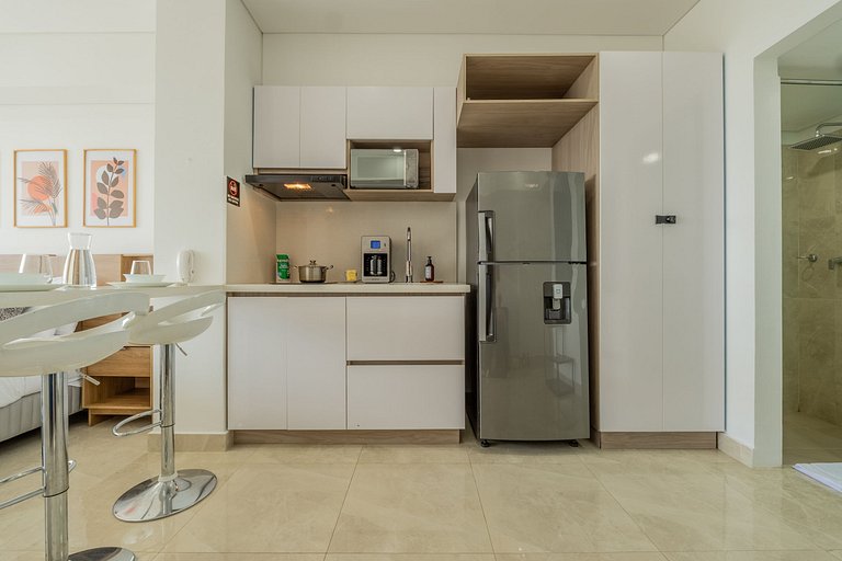 Stylish loft piso 9 con balcón y vista ciudad CB937