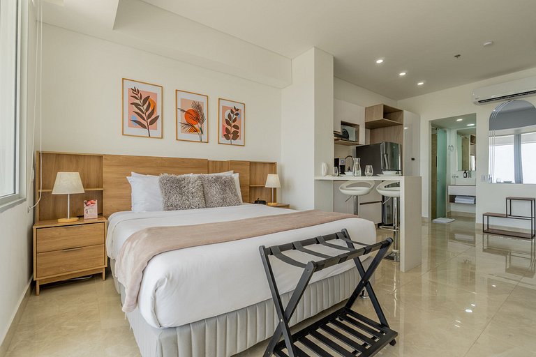 Stylish loft piso 9 con balcón y vista ciudad CB937