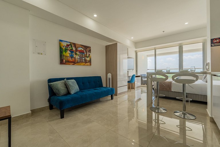 Stylish loft piso 9 con balcón y vista ciudad CB937
