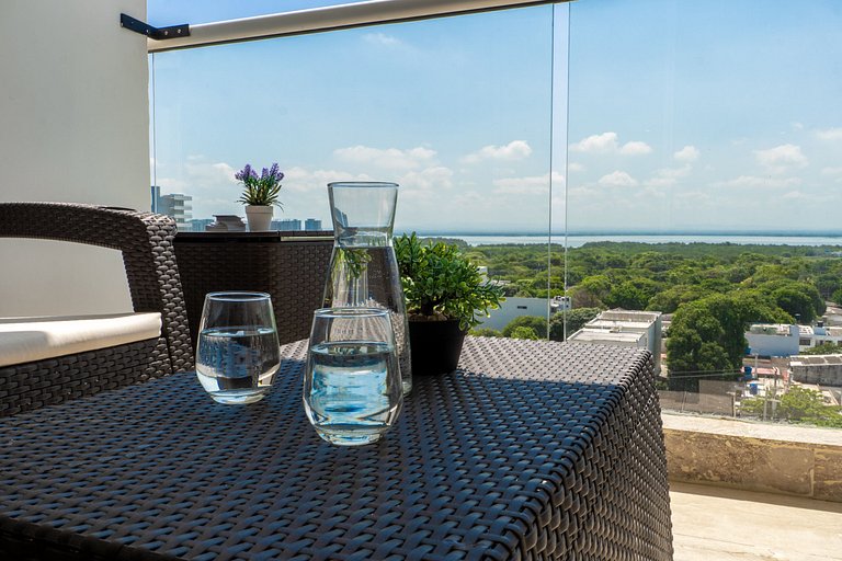 Stylish loft piso 9 con balcón y vista ciudad CB937