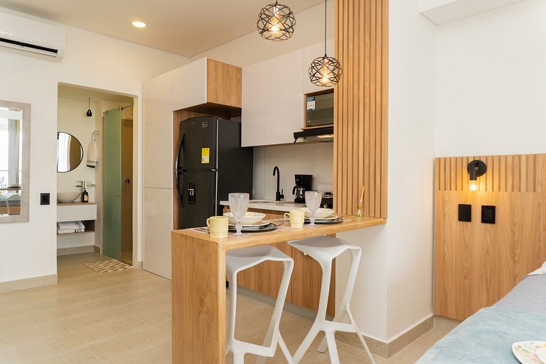 CB1004 Nueva Suite Frente al Mar - 2min Aeropuerto