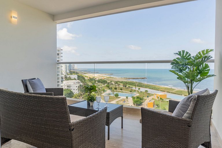 CB1004 Nueva Suite Frente al Mar - 2min Aeropuerto