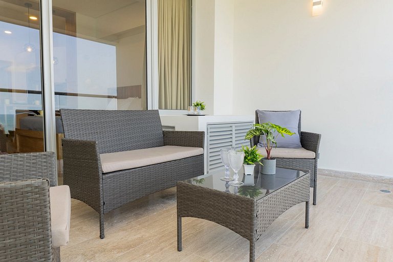 CB1004 Nueva Suite Frente al Mar - 2min Aeropuerto