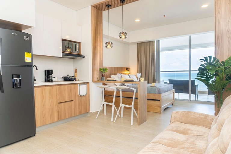 CB1004 Nueva Suite Frente al Mar - 2min Aeropuerto