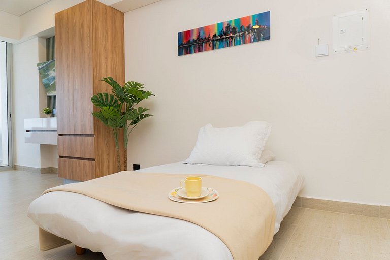 CB1004 Nueva Suite Frente al Mar - 2min Aeropuerto