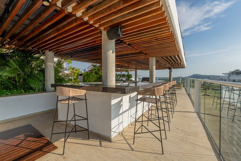 MQ1206 | Lujo, vista y jacuzzi privado 2BD