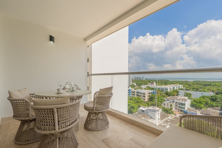 CB941 | Vista increíble + balcón + piscina