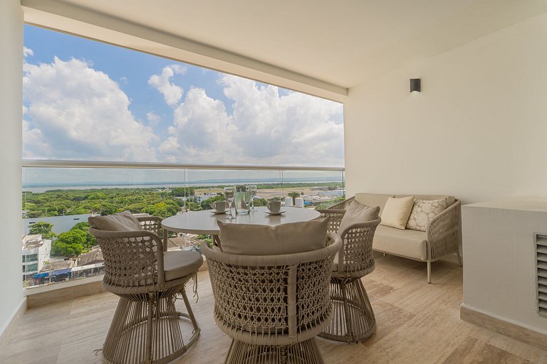 CB941 | Vista increíble + balcón + piscina