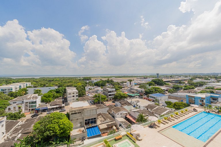 CB941 | Vista increíble + balcón + piscina