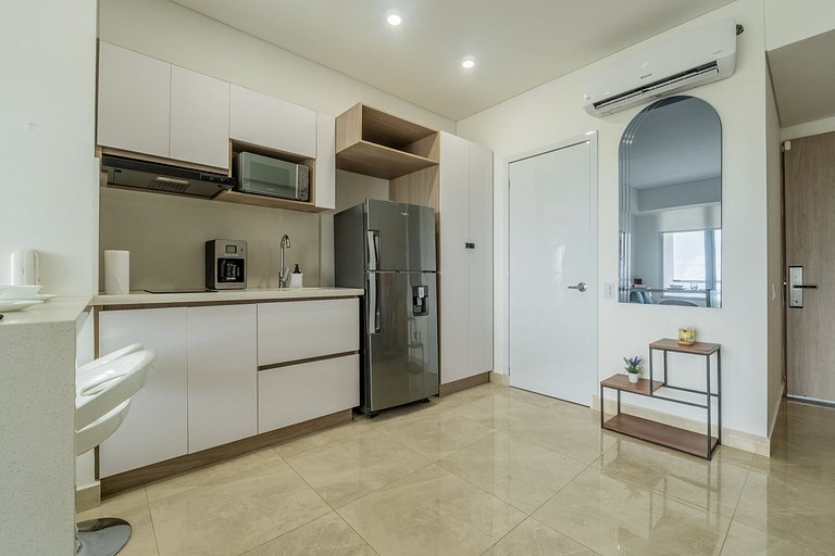 Stylish loft piso 9 con balcón y vista ciudad CB937
