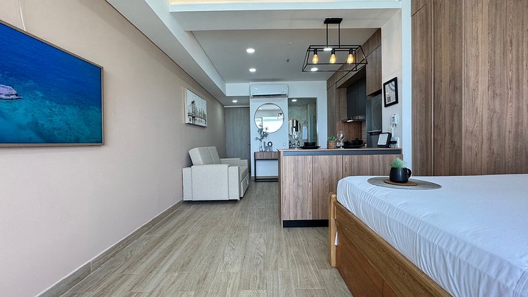 Loft familiar con balcón y piscina CB840