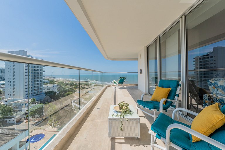 CB1001 Vista 180 Mar y Laguna Atardecer Hermoso