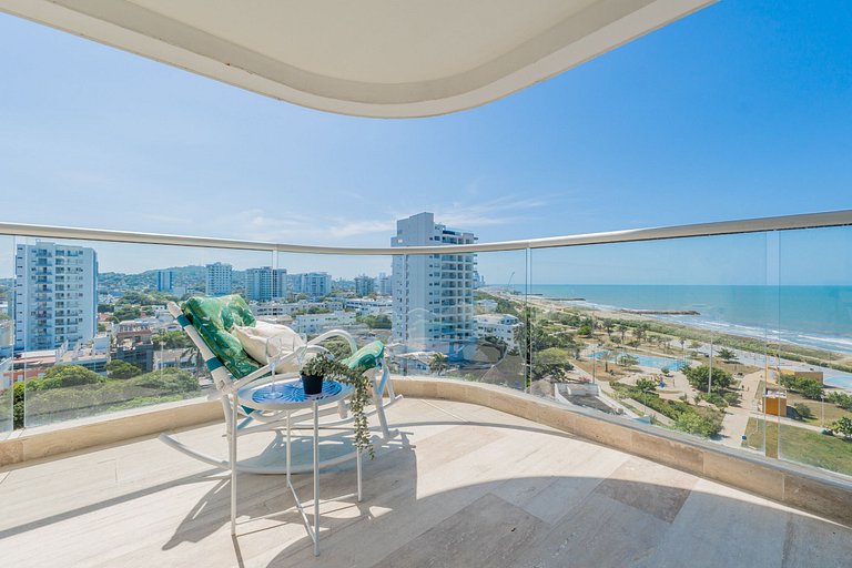 CB1001 Vista 180 Mar y Laguna Atardecer Hermoso