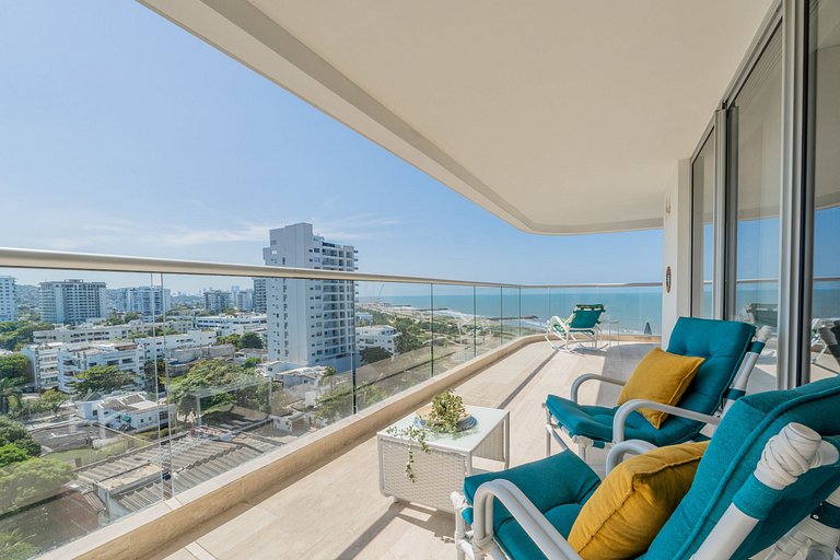 CB1001 Vista 180 Mar y Laguna Atardecer Hermoso