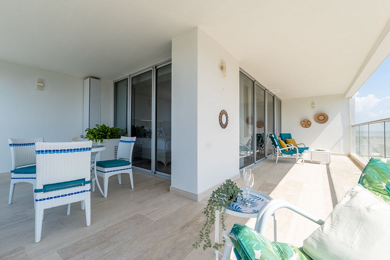 CB1001 Vista 180 Mar y Laguna Atardecer Hermoso