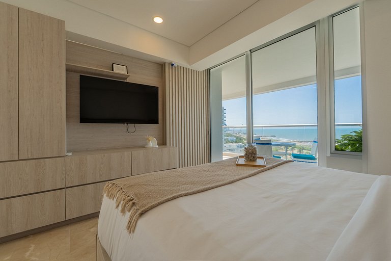 CB1001 Vista 180 Mar y Laguna Atardecer Hermoso