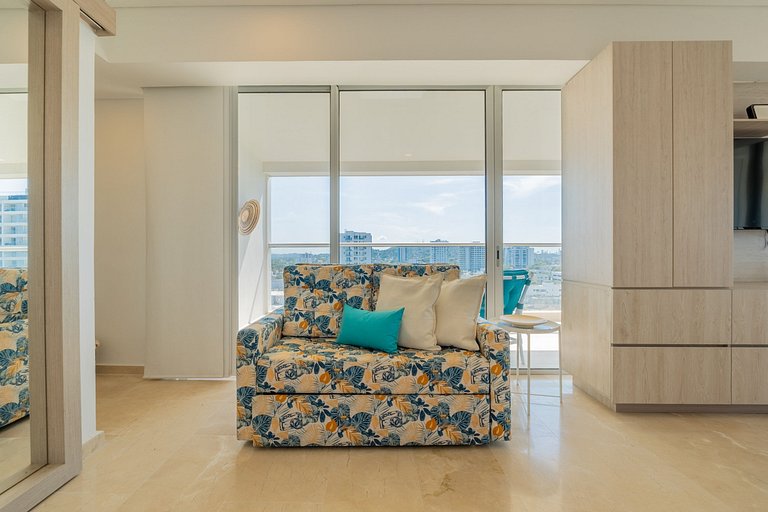 CB1001 Vista 180 Mar y Laguna Atardecer Hermoso