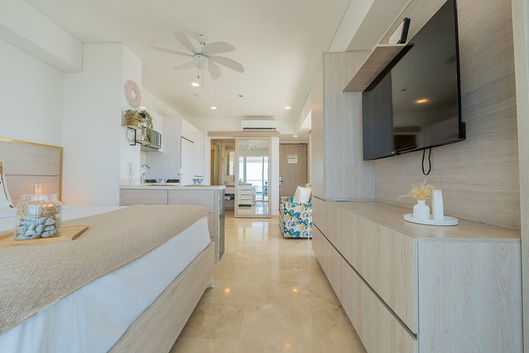 CB1001 Vista 180 Mar y Laguna Atardecer Hermoso