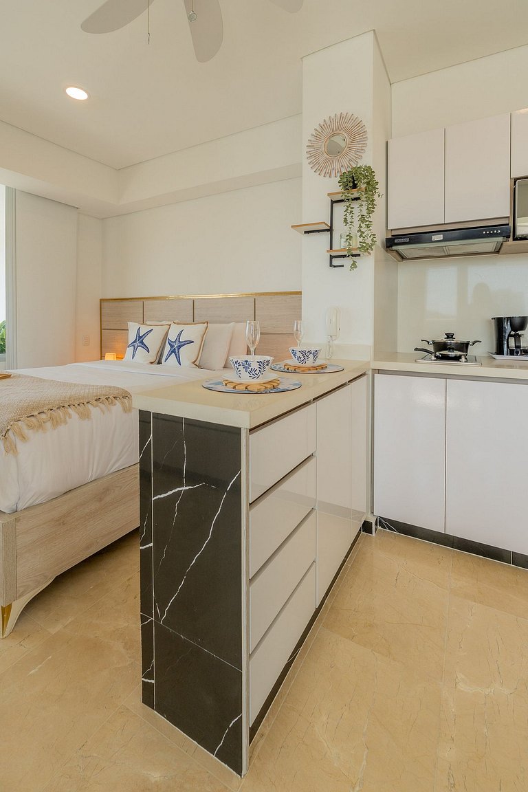 CB1001 Vista 180 Mar y Laguna Atardecer Hermoso