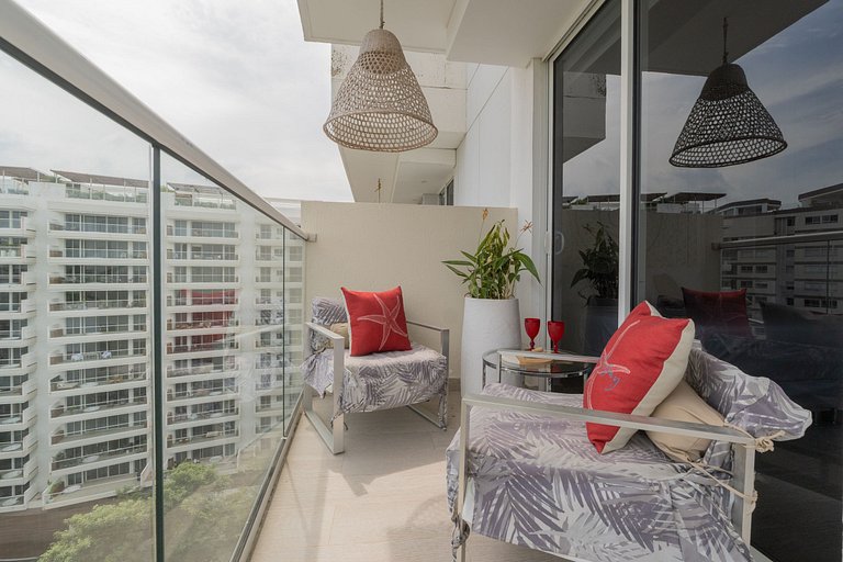 Lujoso, vista y jacuzzi privado 2BD MQ1206