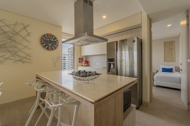 Lujoso, vista y jacuzzi privado 2BD MQ1206