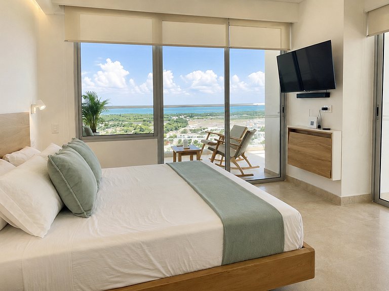 Hermosa Suite Vista 180° 7min del Centro CB1330