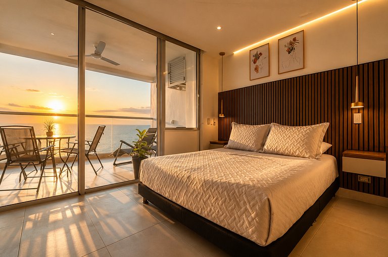 Maravillosa suite frente al mar y atardecer CB911