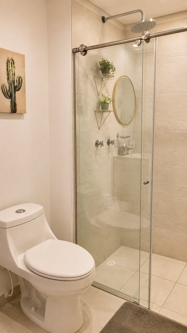 CB726 | Suite moderna frente al mar con balcón y cocina con