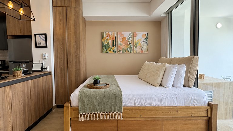 Loft familiar con balcón y piscina CB840