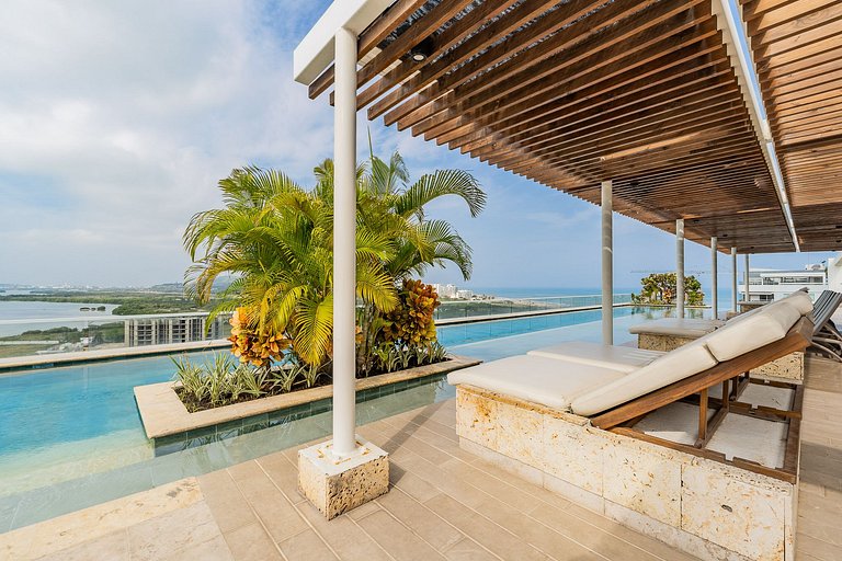 Jacuzzi Priv Rooftop Piscina Bar y Relax DQ1411