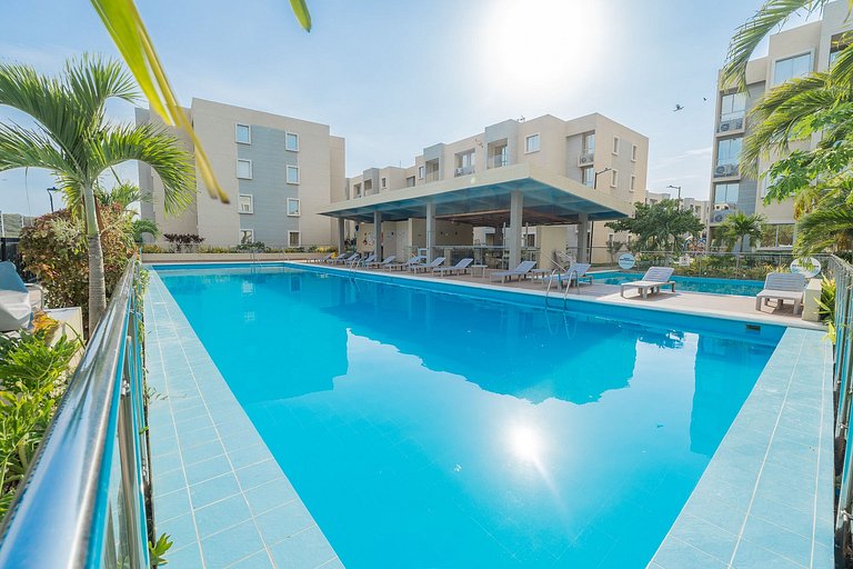 Capriella | Apto 2H con piscina cerca de playa