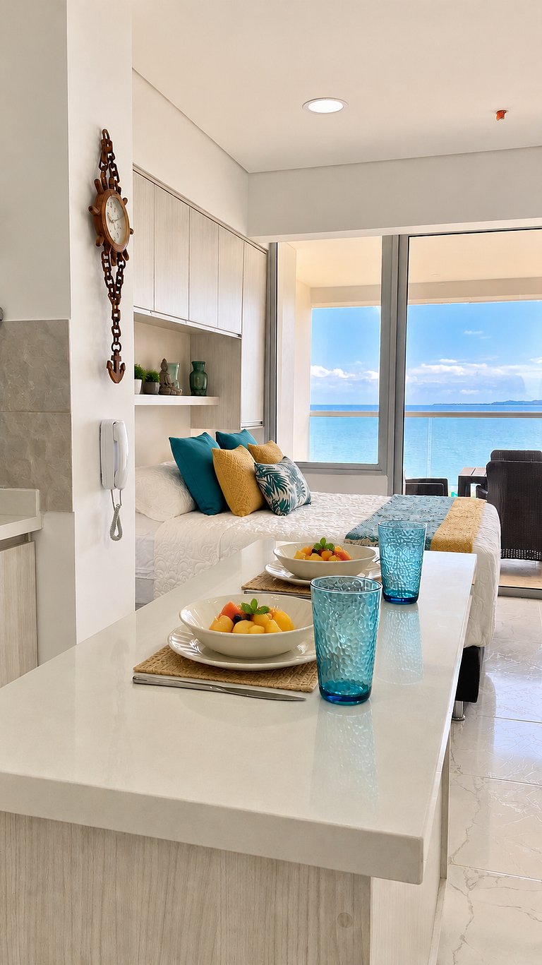 Suite frente al mar + piscina + balcón privado 727