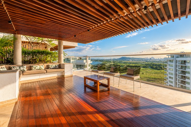 MQ1206 | Lujo, vista y jacuzzi privado 2BD