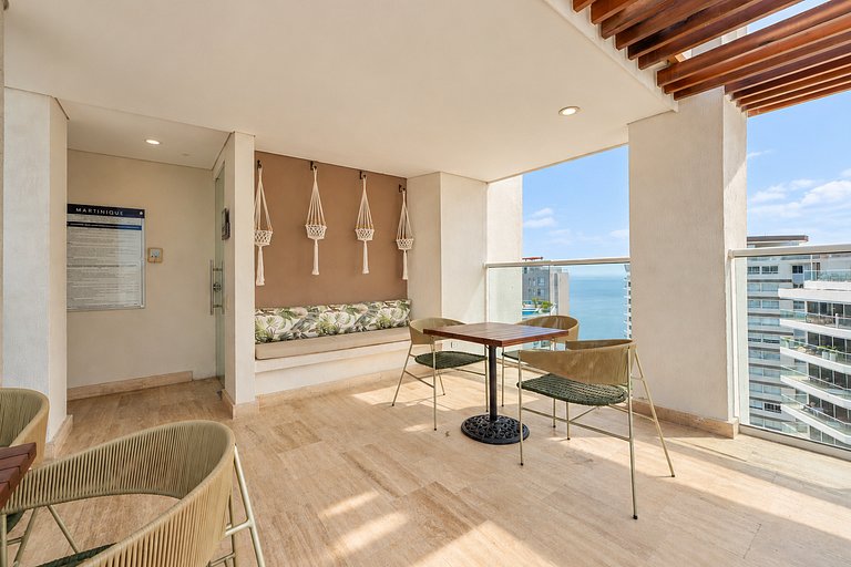 MQ1206 | Lujo, vista y jacuzzi privado 2BD