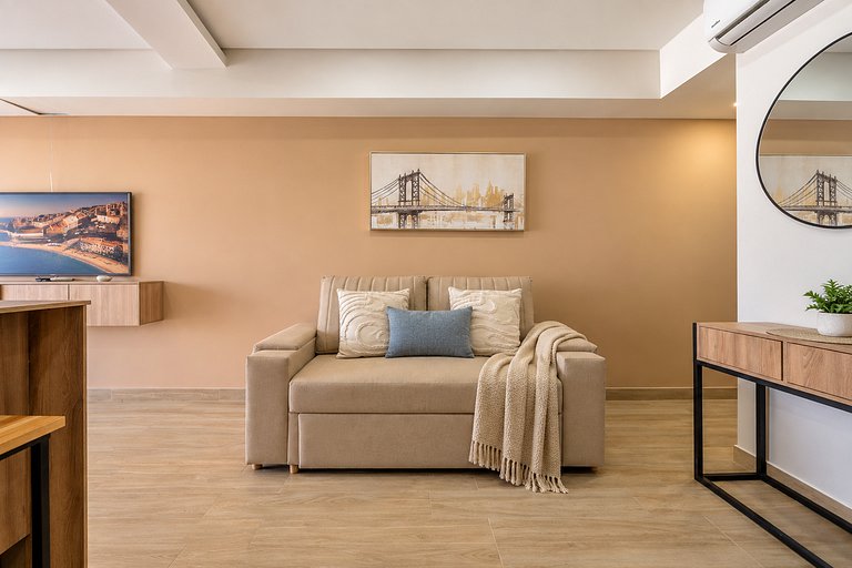 Loft familiar con balcón y piscina CB840