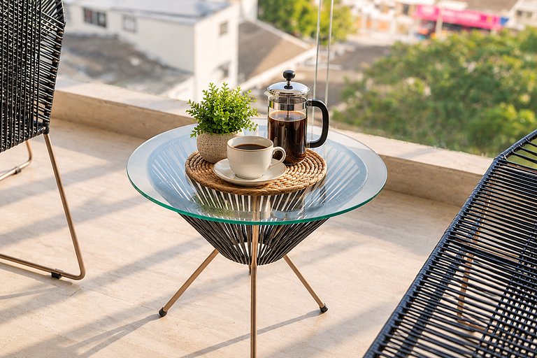 Loft familiar con balcón y piscina CB840