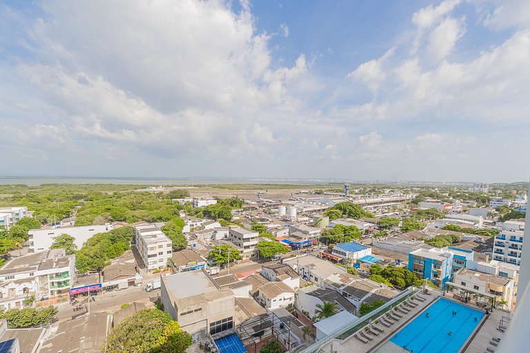 Suite piso 12 con balcón y gran vista CB1243