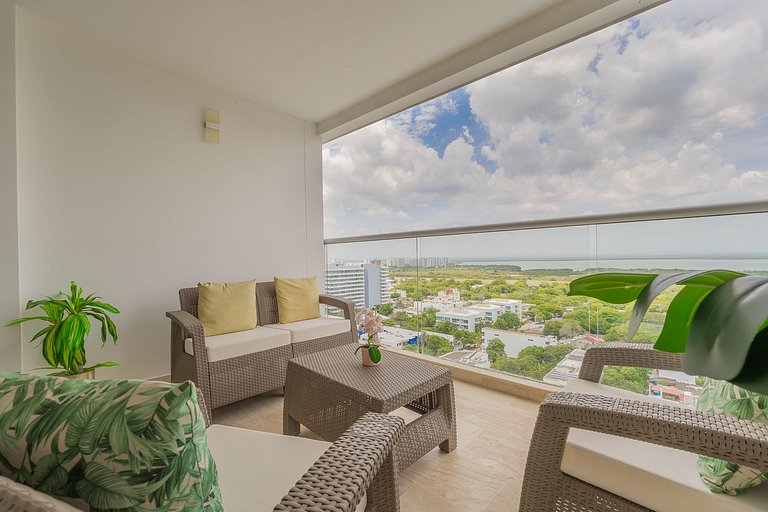 Suite moderna piso 15 amanecer espectacular CB1535