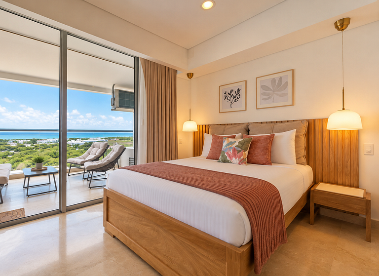 Suite piso 12 con balcón y gran vista CB1243
