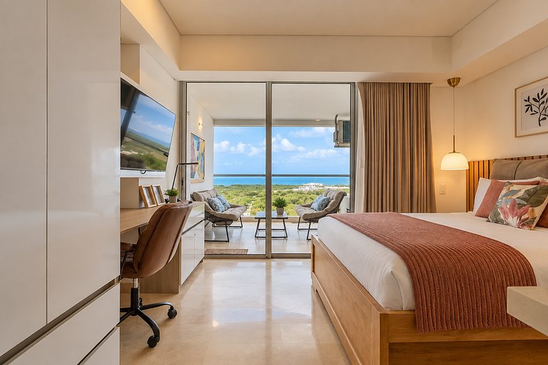 Suite piso 12 con balcón y gran vista CB1243