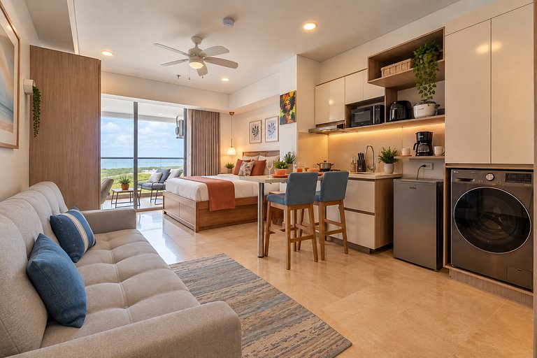 Suite piso 12 con balcón y gran vista CB1243